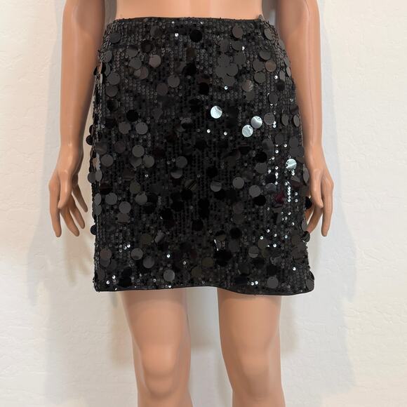 Kate Kasin medium sequin stretch mini skirt bodycon SK 2814 - Picture 10 of 13